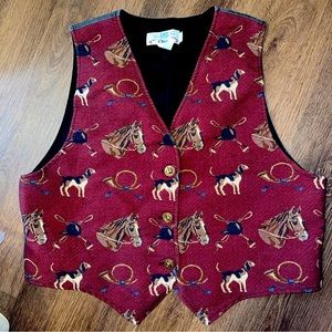VINTAGE Orvis Equestrian Women’s Vest *Fox hunting, Horses and Dogs Hunting Vest